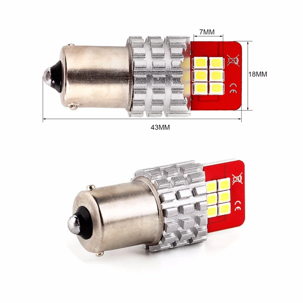 VANSSI 2x BAU15S PY21W 7507 янтарно желтые светодиодные лампы Сверхъяркие 12496 лм