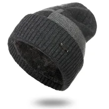 Толстая теплая шерстяная зимняя шапка, жаккардовая вязаная Шапочка, байковая зимняя шапка