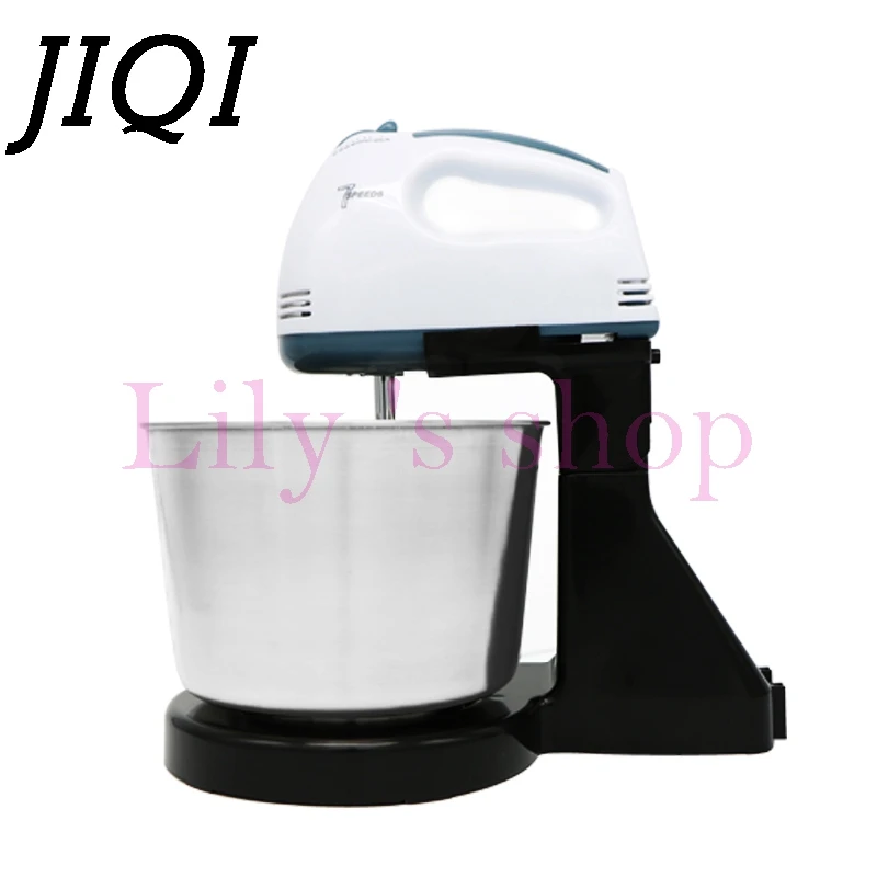 

JIQI Electric Food Mixer Table Stand Cake Dough Mixer Stirrer Handheld Egg Beater Batter Blender Whipping Cream Food Processor