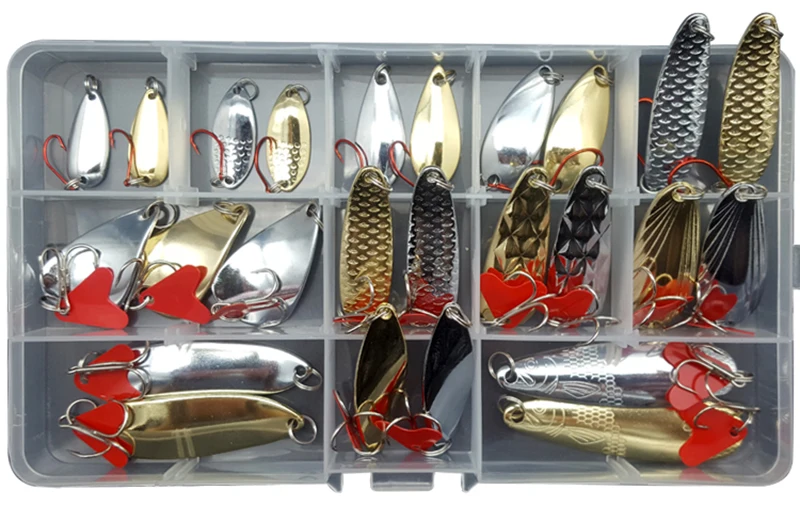 2g/4g/6g/8g/12g Fishing Lure Set Spoon Lure Set Spinnerbait Pike Fishing lures Sea fishing Metal Jig Lure Fresh/Salt Water A078 - Image 2