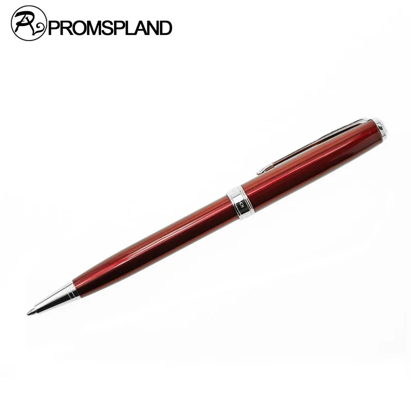 PROMSPLAND Novelty Ballpoint Pen Red Pens Silver Clip Material Escolar S04 Kalem Office
