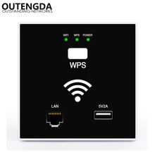 300 Мбит/с в стене Wi-Fi маршрутизатор точка доступа беспроводной разъем AP для отеля проект поддержка AC управление и RJ45 USB WPS шифрование