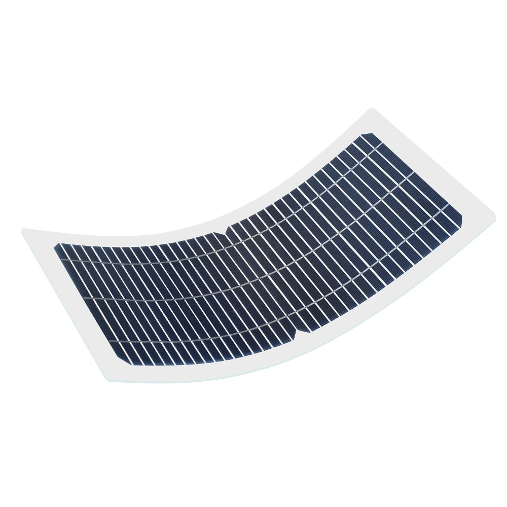semi-flexível monocristalino célula solar módulo diy conector ao ar livre dc 12v carregador