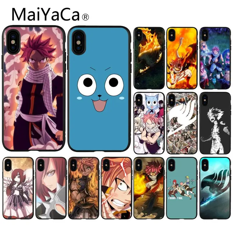 MaiYaCa Fairy Tail Black TPU Soft Silicone Phone Cover for iPhone 8 7 6