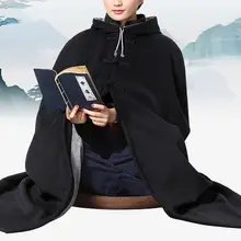 Унисекс, 6 цветов, плащ для медитации, зимний теплый халат, костюмы для буддистов, буддистская форма для боевых искусств, накидка, униформа кунг-фу, монахи, серый/синий/красный