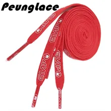 Качество peunglace 1000 пара/лот письма печатаются жира шнурки Двусторонняя леггинсы, спортивные штаны, спортивные шнурки для обуви