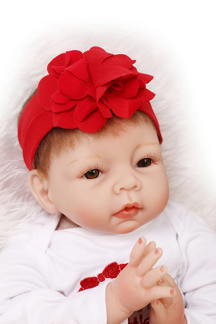 

Bebes reborn NPK soft silicone reborn baby girl dolls 22" children sleeping dolls play house toys gift bonecas brinquedo menino