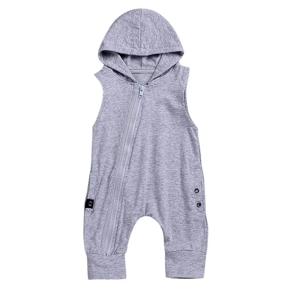 

ARLONEET Clothes newborn baby rompers unisex kids boys 2019 Summer baby clothing sets Zipper Hooded Jumpsuit 1pcs Outfits sets