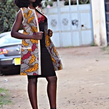 Модная африканская Женская безрукавка высокого качества с принтом Анкара LQ252