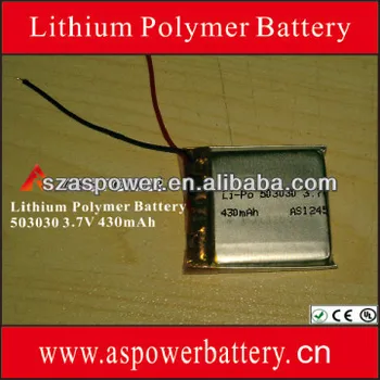 

2Pcs Rechargeable 503030 3.7v 430mah lipo battery