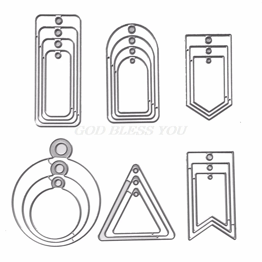 Hanging Tag Metal Cutting Dies Stencil DIY Scrapbooking Album Stamp