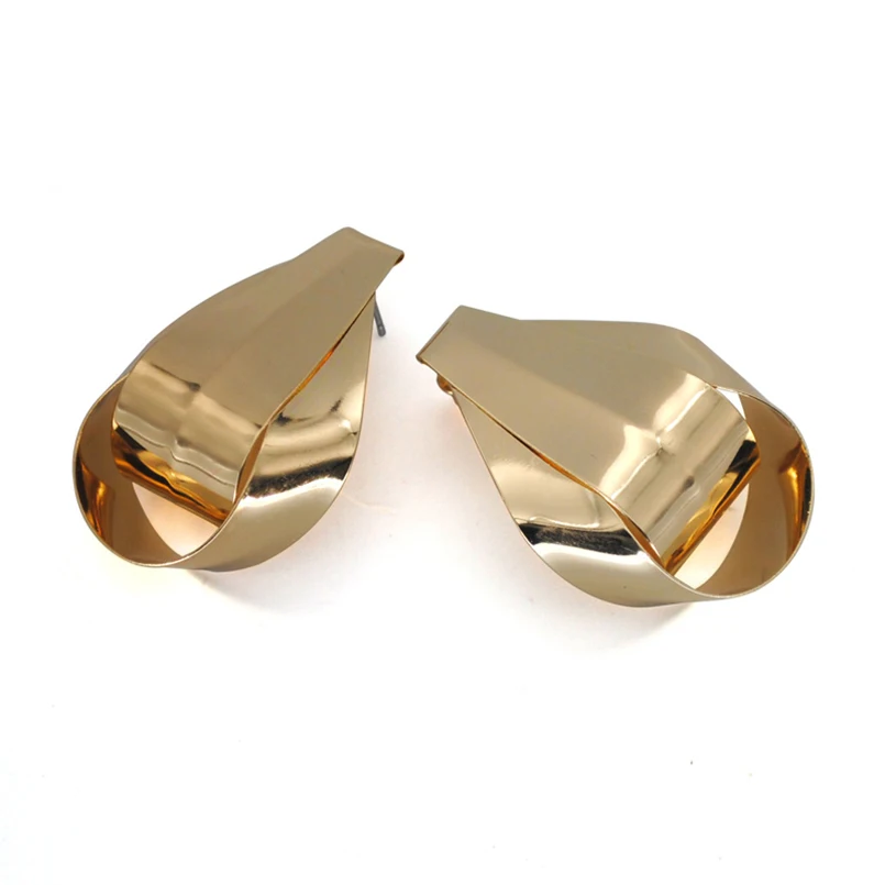 

Unique Stud Earrings Trendy Gold Color Water Drop Statement Earrings for Women New Arrival Fashion Jewelry Gifts