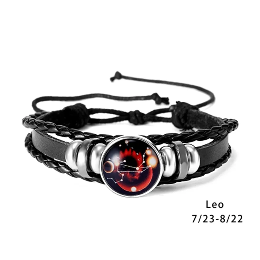 BF00001-5 Мужской светящийся 12 браслет Созвездие Leo Scorpio Capricorn Virgo Aries Gemini Pisces Телец Водолей браслет "Весы" Поиск - Окраска металла: BF00001-5