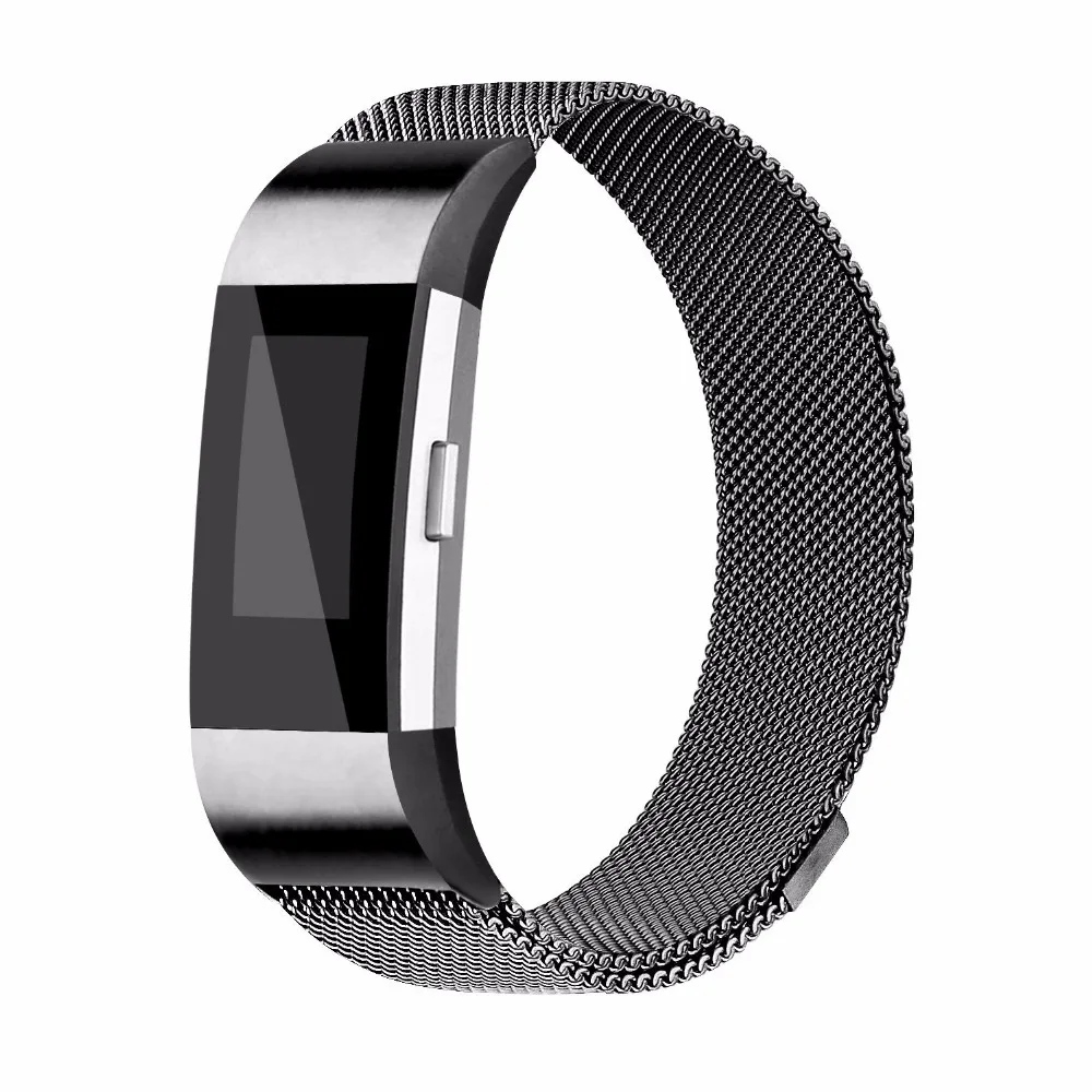 

Milanese Magnetic Loop Stainless Steel Mesh Wrist Band Strap Bracelet Replacement For Fitbit Charge 2 Watchband Acessory