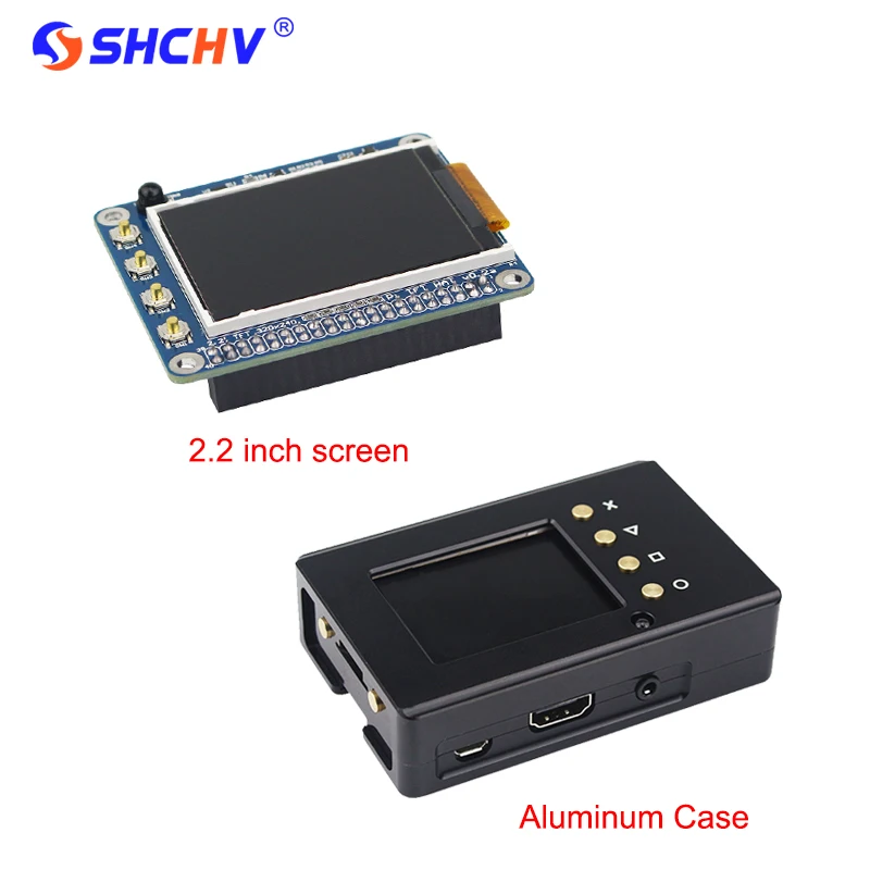 

Raspberry Pi 3 2.2 inch TFT Screen LCD Display + Black Aluminum Enclosure Case Box also for Raspberry Pi 2 Model B Free Shipping