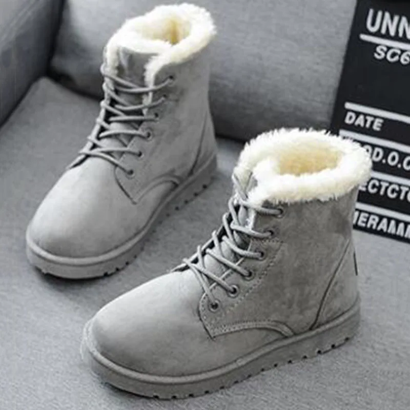 

SFBENZ New 2018 Women Winter Snow Boots Platform Nubuck Shoes Bottes Femme Botines Mujer Flat Heel Thigh High Botas