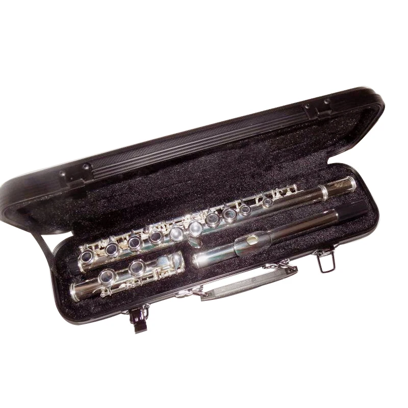Флейта 16closed отверстия Посеребренная отделка Мельхиор тело с Case духовые Музыкальные инструменты профессиональный