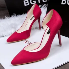 Free shipping 2015 new fashion OL pointed toe thin heels Shoes Women two-piece pumps 5 colors 201-21