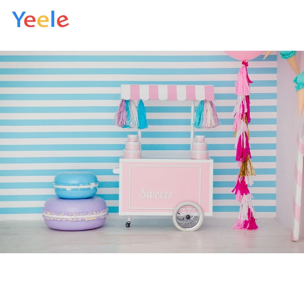 Yeele Ice Cream Booth Cake Baby Shop полосы ленты фон для фотосъемки индивидуальные фотофоны
