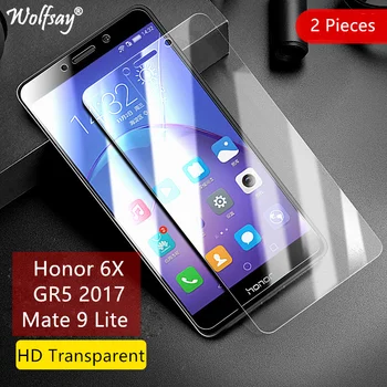 

2PCS Tempered Glass Huawei Honor 6X Screen Protector For Huawei Honor 6X Glass Film For Honor 6X Protective Film 5.5inch Wolfsay