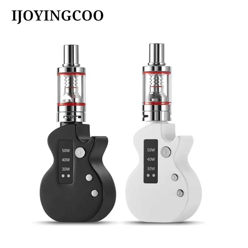 

1.8ML Capacity Atomizer New Electronic Cigarettes kit 50W 1050mAh Battery With 0.5ohm Atomzing Coil Guitar Style Vape Pen