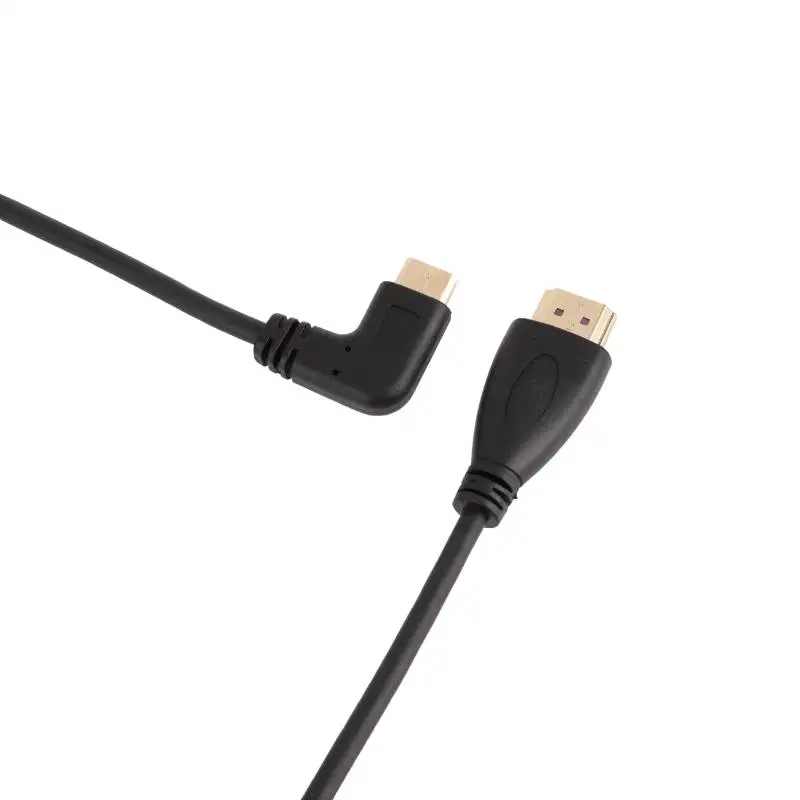 HDMI на правый угол мини Micro Hdmi Весна завиток гибкий кабель V1.4 DSLR HD видео