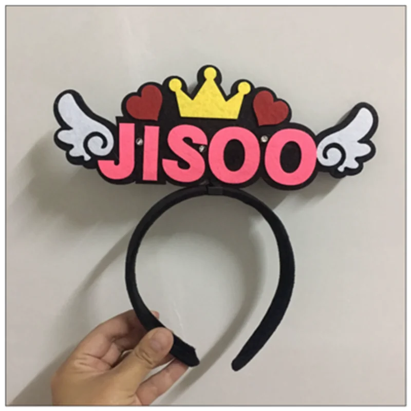 Подгонянная черная Розовая Повязка На Голову LISA Concert в том же стиле Дженни повязка на голову Корейская версия популярных ювелирных изделий - Цвет: 8