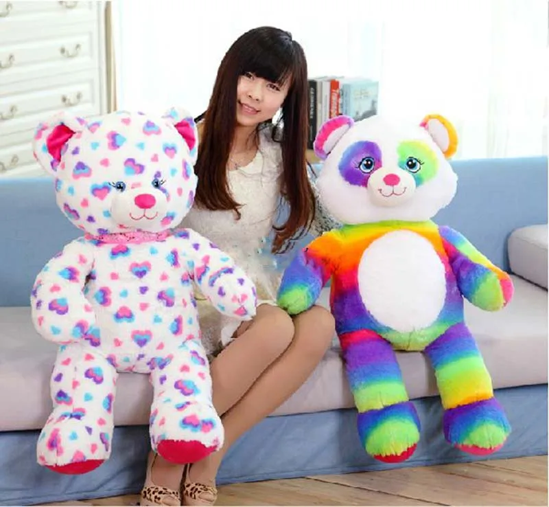 giant rainbow teddy bear