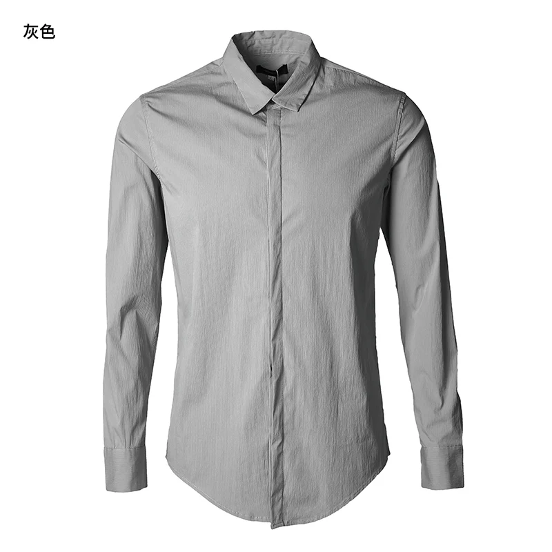 Брендовые белые мужские рубашки с длинным рукавом Chemise Homme модные бизнес-Дизайнерские Мужские приталенные Рубашки повседневные Camisa Social