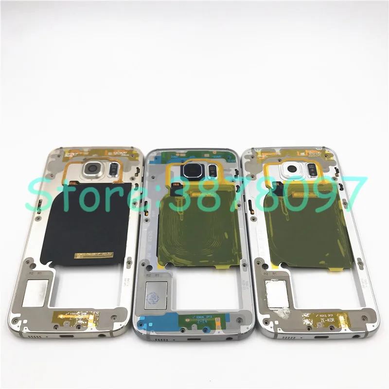 100% оригинальная средняя рамка пластина Корпус для Samsung Galaxy S6 edge G925 запасные части