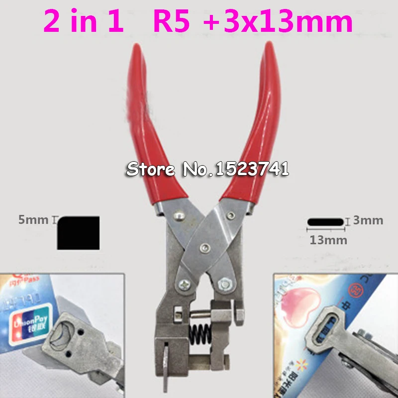 punch paper plastic hand card 5mm 3X13mm hole punch Pliers Hole Hand Held Steel