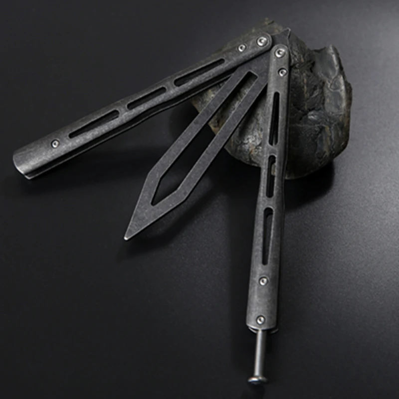 HAOXIA контр страйк Karambit Титан Balisong нож тупой инструмент без края бабочка
