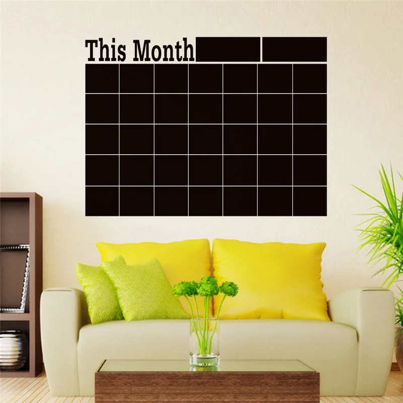 Hot Sale Monthly Chalkboard Blackboard Removable Wall
