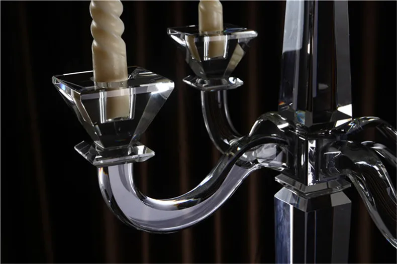 Геометрические Подсвечники Стеклянный марокканский декор разборный 60 см 5 ручной хрустальный канделябр подставка стол украшение для центрального элемента