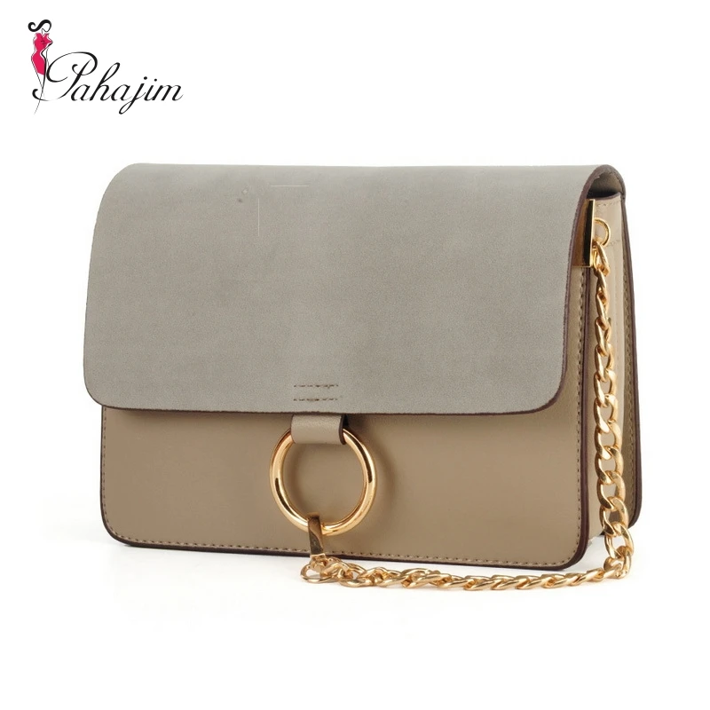 

Brand Patchwork Chain Handbag Suede&PU Leather Top Quality Fashion Women Bags