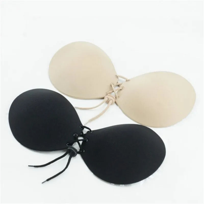 Women Silicone Bra Invisible Push Up Stick On Self Adhesive Front