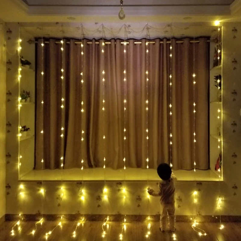 3Mx3M Waterproof Waterfall Meteor Shower Rain LED String Lights For Holiday Light Wedding Xmas Christimas Party Decor