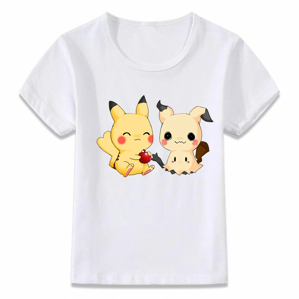 Kids Clothes T Shirt Matryoshka Pikachu Evolution Pichu Pokemon T-shirt for Boys and Girls Shirts Tee oal009 - Цвет: oal009f