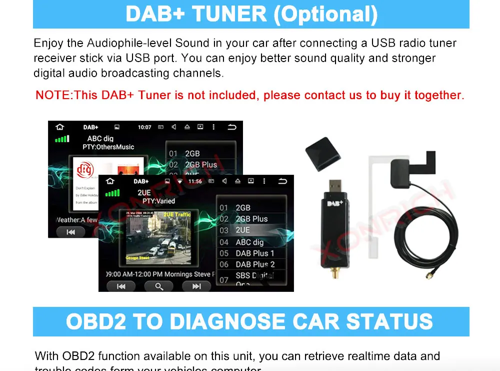 Excellent Xonrich 1 Din auto radio Android 9.0 Car DVD Player For BMW E46 M3 318/320/325/330/335 Rover 75 1998-2006 GPS Navigation OBD2 14