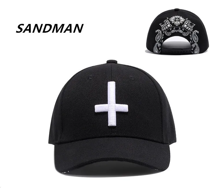 SANDMAN крест печати Snapback Для мужчин Для женщин для отдыха Бейсбол Кепки хип-хоп папа плоская шляпа вдоль Snapback Кепки скейтборд Кепки Bone