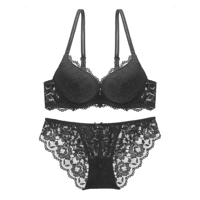 SP&CITY Elegance Floral Embroidered Sexy Lace Bras Women Hollow Out Push Up Bra Chest Tops Female Sex Underwear Sets Lingerie