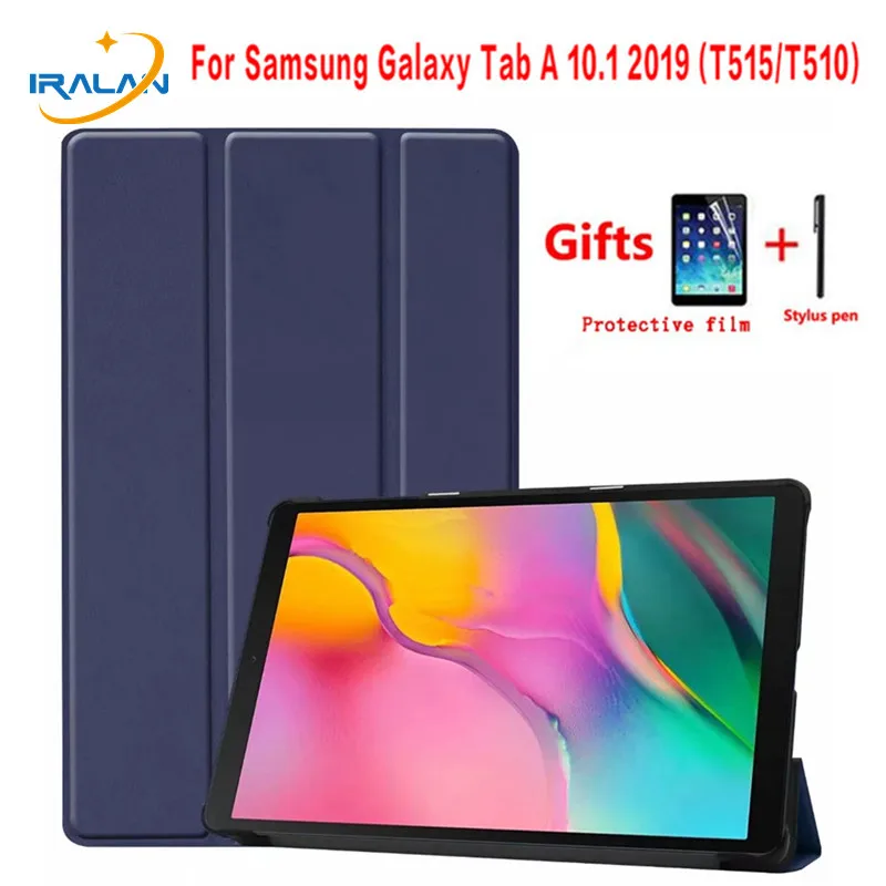 

For Samsung Galaxy Tab A 10.1 2019 Case Magnetic Smart Cover for Samsung Tab A SM-T510 SM-T515 10.1 inch Funda Capa+Stylus+Film