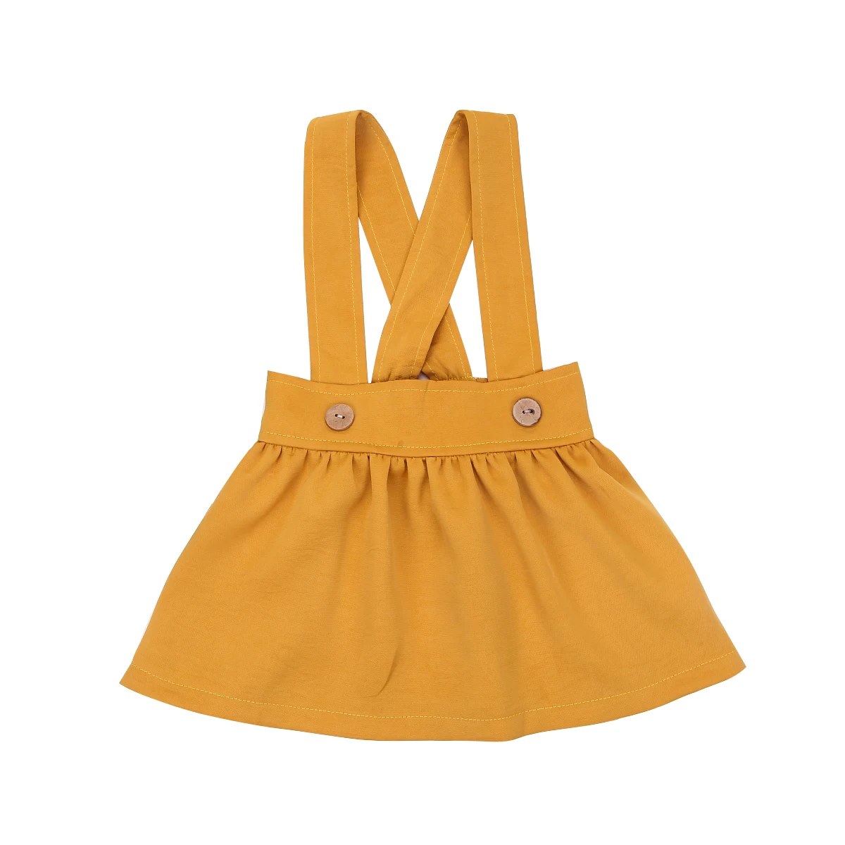 Pudcoco детские детская одежда для девочек без рукавов Комбинезоны для девочек Хлопковое платье на подтяжках 0-3years - Цвет: Цвет: желтый