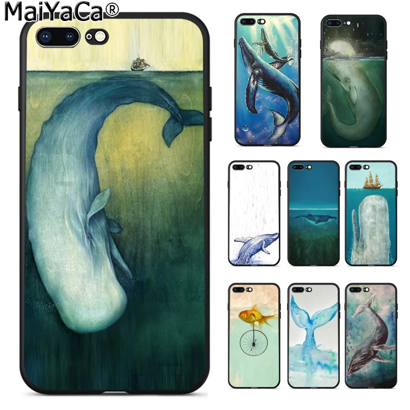 MaiYaCa Кита Дельфин в море заказчик высокое качество чехол для телефона iPhone 8 7 6 6S Plus