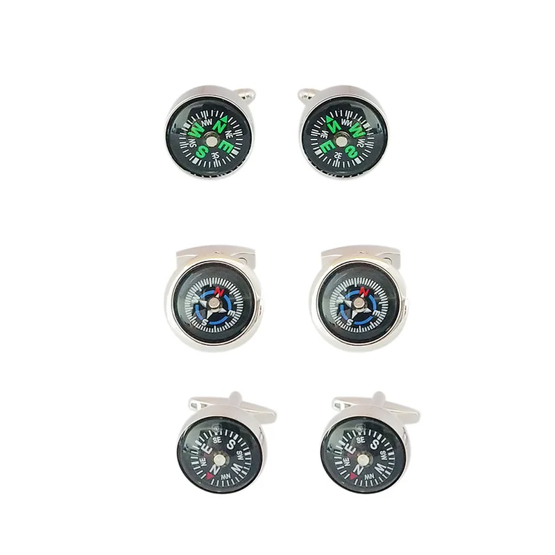 

Novelty Mechanical Compass Cufflinks For Mens Shirt Metal Copper Business Trval Men Cuff Botton Special Friends Gifts Cuff link