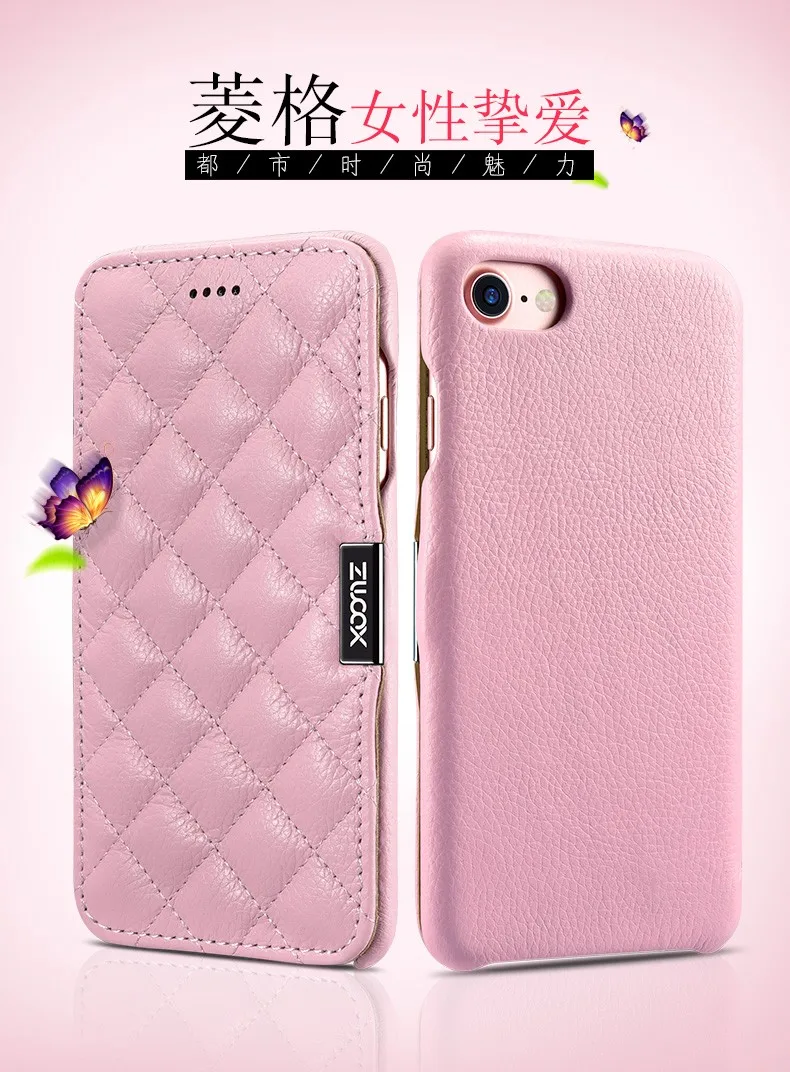 For Iphone 7 Plus 5 5 Lady Wife Girl Icarer Xoomz Brand Real Genuine Leather Cover Natural Cow Skin Flip Case For Iphone7 Plus Case Channel Leather Holdallleather Stap Aliexpress