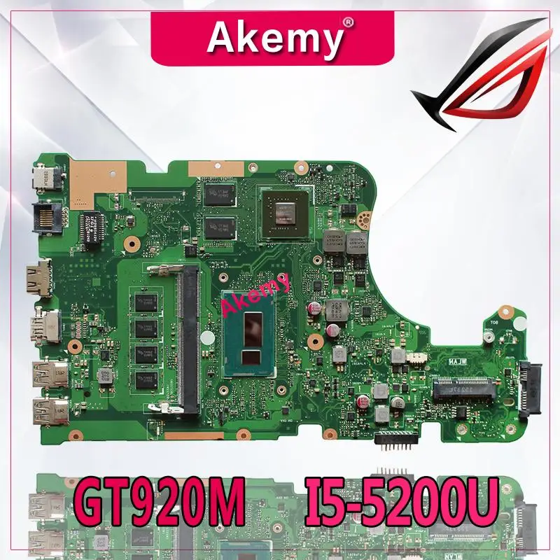 Akemy X555LD Laptop motherboard for ASUS X555LD X555LDB X555LA X555LB X555L X555 Test original mianboard 4G-RAM I5-5200U GT920M