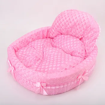 

Breathable washable dog bed luxury lace princess bed lovely cool dog pet winter warm soft cat beds sofa teddy house for dogs