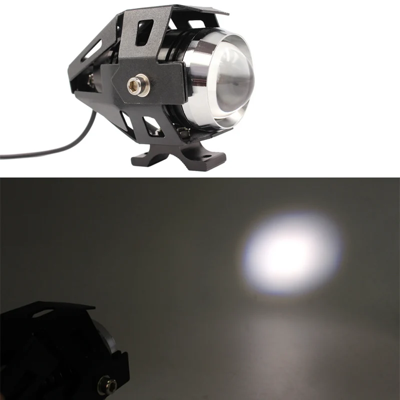 

1 pcs 12~80V DC 10W Motorcycle  U5 LED Lights Upper Low Beam & Flash Driving Fog Spot Head Light