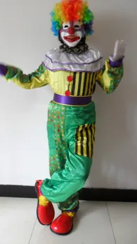 

Free shipping magic adult clown Hallowmas garments just clown costume for magic show magic props magic tricks